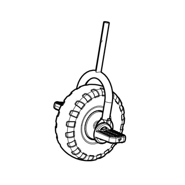FRONT WHEEL AND PEDALS FOR 764 2 IN 1 BUBBLE GUM TRIKE