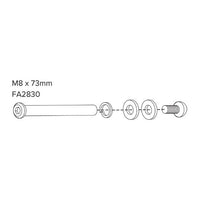 M8 X 73MM BOLT SET FOR GLIDE RIDE