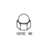 M6 NYLON INSERT DOME NUT