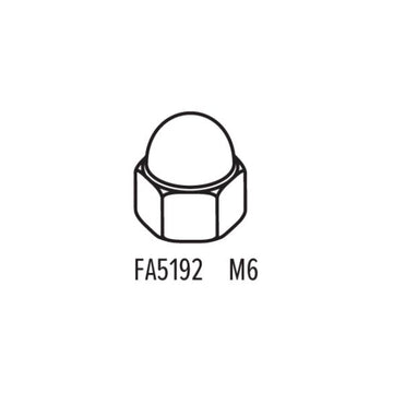 M6 NYLON INSERT DOME NUT