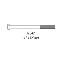 M8 x 120MM HEX HEAD BOLT