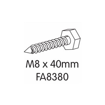 M8 X 40MM COACH SCREW