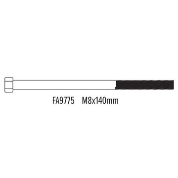 M8 X 140MM HEX HEAD BOLT