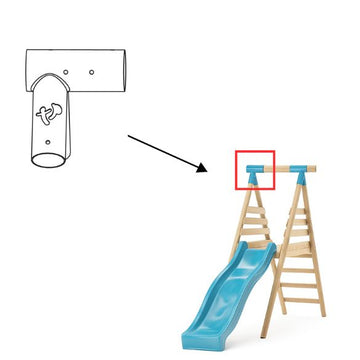 BLUE CORNER BRACKET FOR ROUNDWOOD