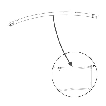 TOP RAIL FOR 17P 12FT UP TRAMPOLINE