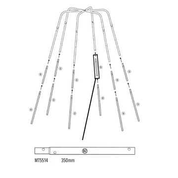 PART 5 (B2 POLE) 350MM BAR FOR GROWABLE ADVENTURER