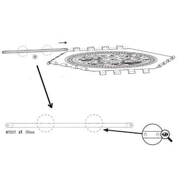PART 9 717MM PREDRILLED BAR FOR GROWABLE ADVENTURER