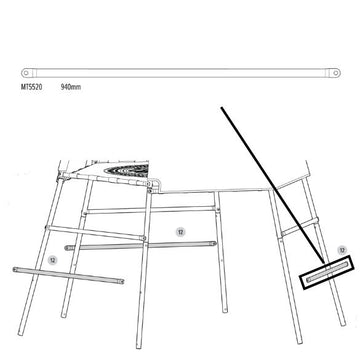 PART 12 940MM LADDER BAR FOR GROWABLE ADVENTURER FRAME