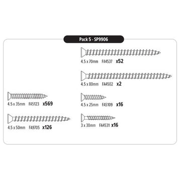 FIXINGS PACK FOR 370 LOFT/ 371 SKYE PLAYHOUSE
