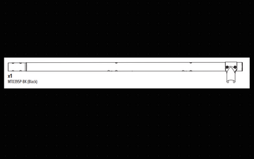 BLACK EXPLORER SWING ARM TOP BAR WITH BRACKETS