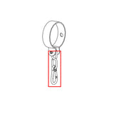 SWING SHACKLE WITH S HOOK M8 FOR SWING COLLAR