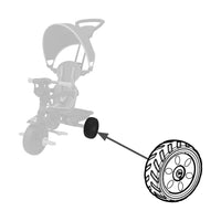 REAR LEFT HAND WHEEL FOR 762 4 IN 1+ PINK DUSK TRIKE