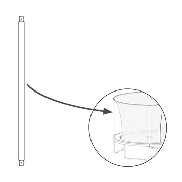 TOP UPRIGHT POLE FOR 15/16P 8FT & 10FT UP TRAMPOLINES