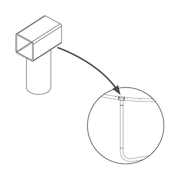 TOP RAIL BRACKET FOR 17P 12FT UP TRAMPOLINE