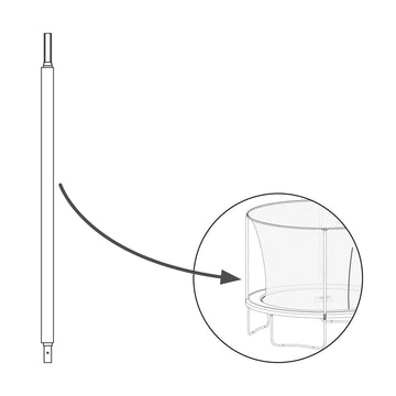 LOWER UPRIGHT POLE FOR 15/16 8FT/10FT UP TRAMPOLINES