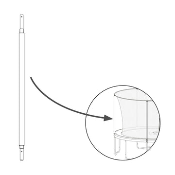 LOWER UPRIGHT POLE FOR 17P 12FT UP TRAMPOLINE
