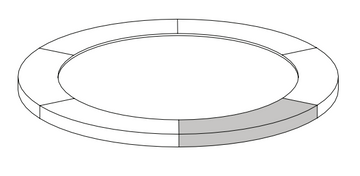FRAME PADS FOR 412P 4.5FT JUNIOR TRAMPOLINE