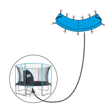 BLUE DOORPAD FOR 211 10FT GENIUS ROUND TRAMPOLINE