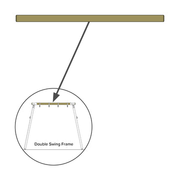 TOP BAR FOR DOUBLE ROUNDWOOD FRAME