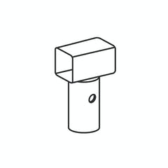 GENIUS ROUND BLUE FRAME TOP RAIL BRACKET