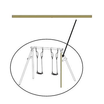 LEG FOR FULL SIZED ROUNDWOOD SWING FRAMES