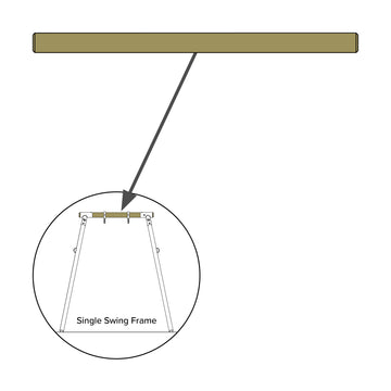 TOP BAR FOR SINGLE ROUNDWOOD SWING FRAME