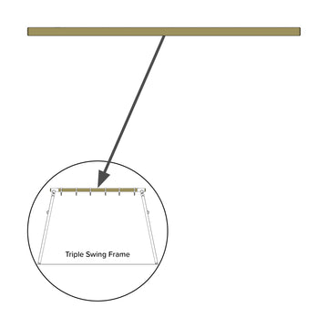 TOP BAR FOR TRIPLE ROUNDWOOD SWING FRAME